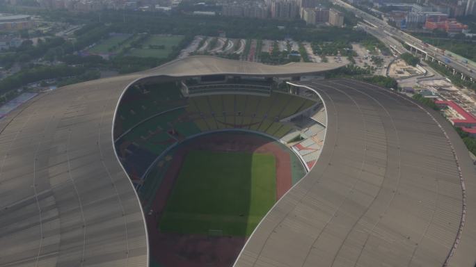 广东奥林匹克体育中心大气航拍4K原素材