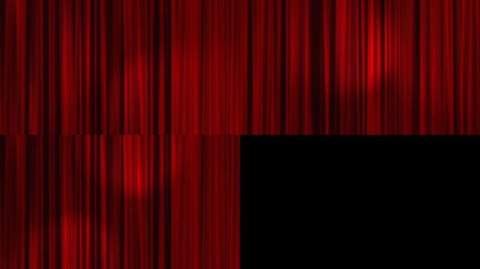 红色窗帘打开哑光图像技术开放立体