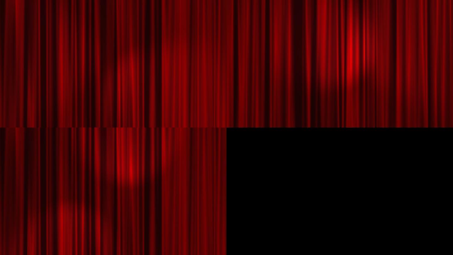 红色窗帘打开哑光图像技术开放立体