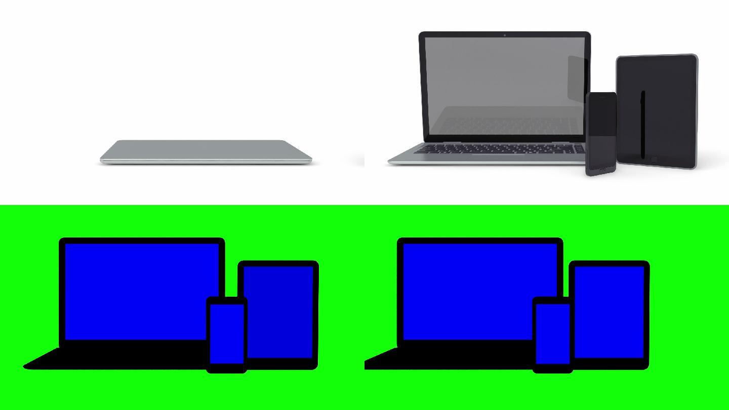 笔记本电脑、智能手机、平板电脑