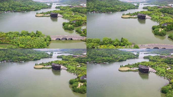 杭州湘湖风光航拍4K视频
