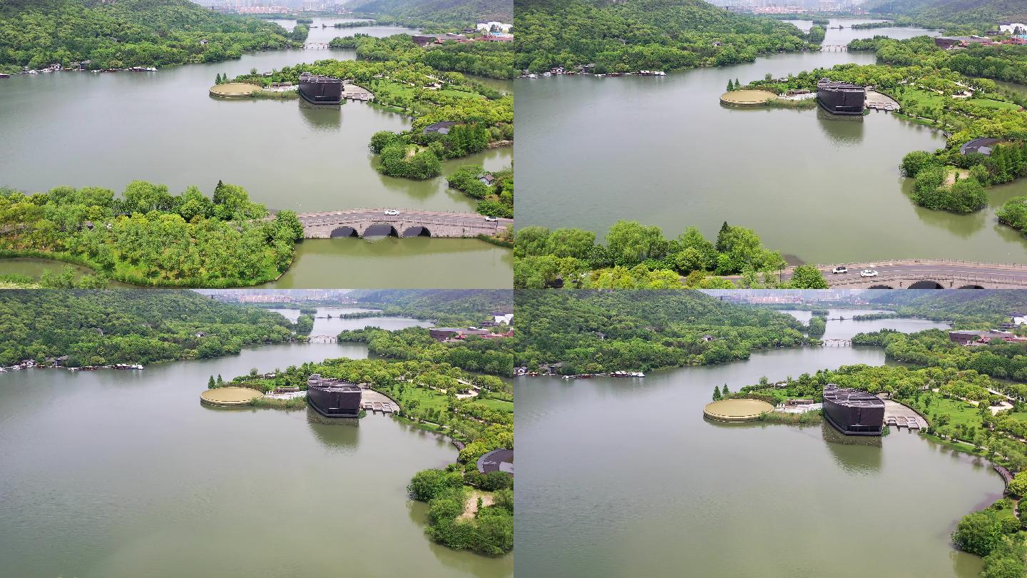 杭州湘湖风光航拍4K视频