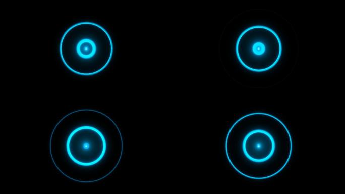 4K蓝色光点扩散定位坐标按钮-循环通道5