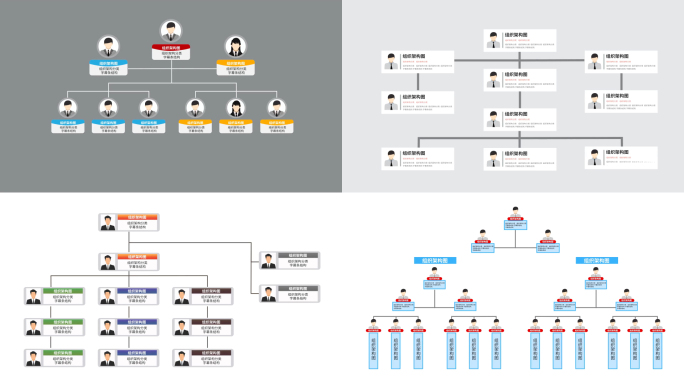 组织架构AE模板