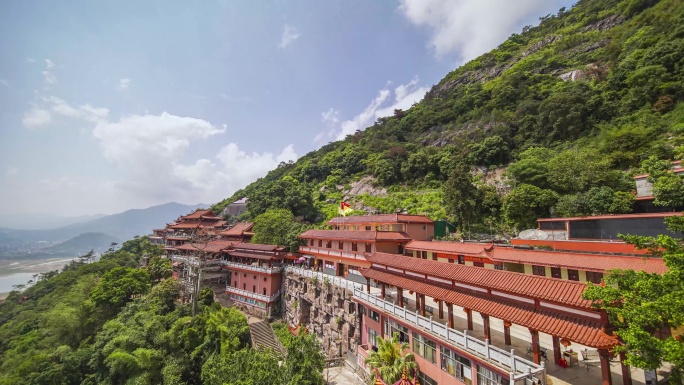 4k福州石竹山风景区寺庙延时