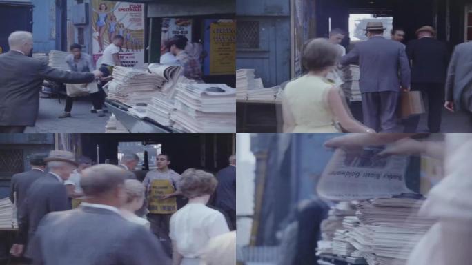 60年代美国上班人群买报看报