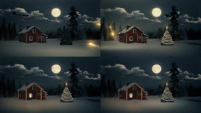 圣诞故事夜晚冬天童话