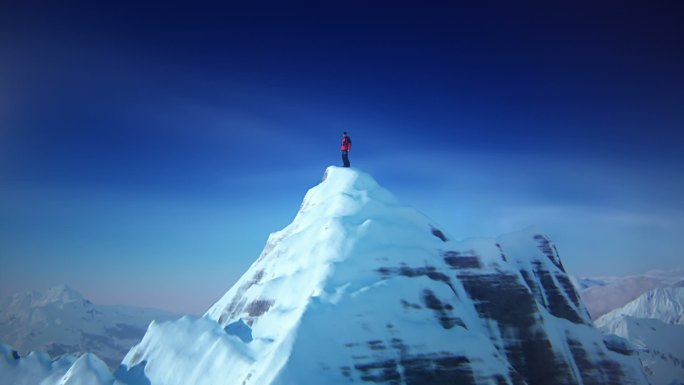 山顶爬山登山攀登勇往直前励志视频素材攀爬