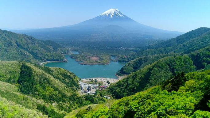 富士山山峰户外日出黎明