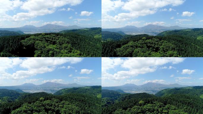 日本麻生地区景观山脉山峰山顶生机勃勃鸟瞰