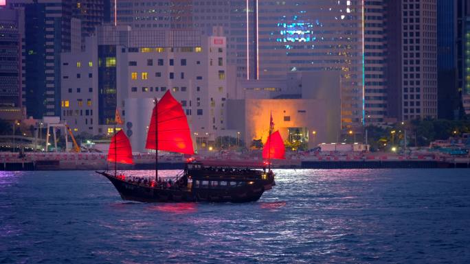 香港天际线森塞特香港港口