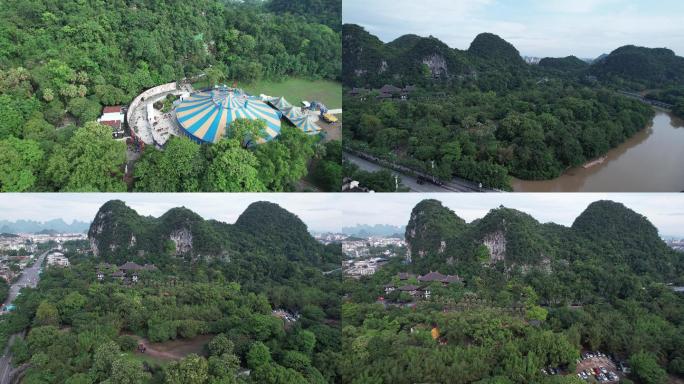 桂林七星公园航拍桂林五一多镜头最新