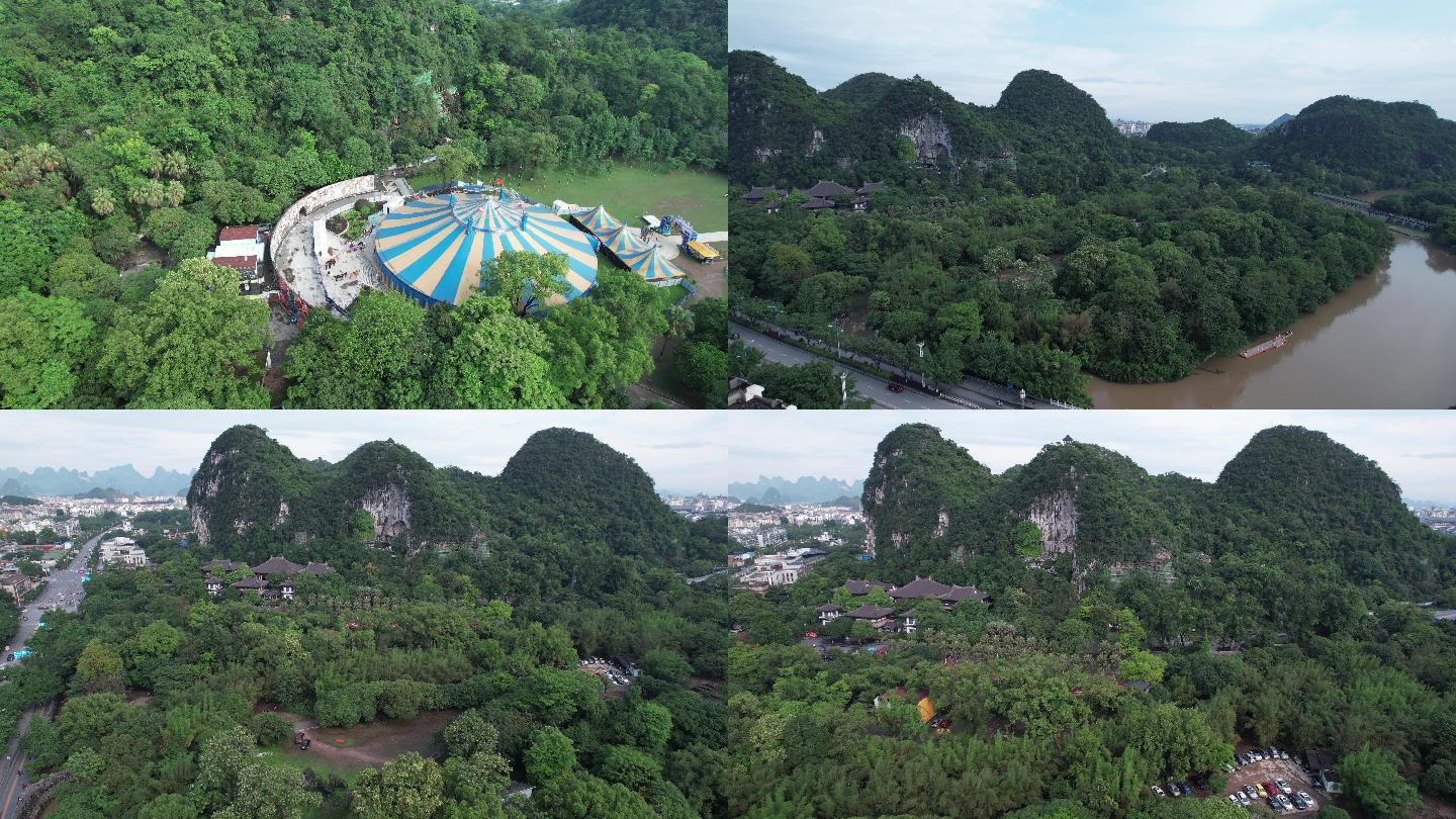 桂林七星公园航拍桂林五一多镜头最新