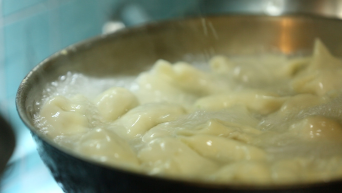 传统美食包饺子煮饺子 视频 素材