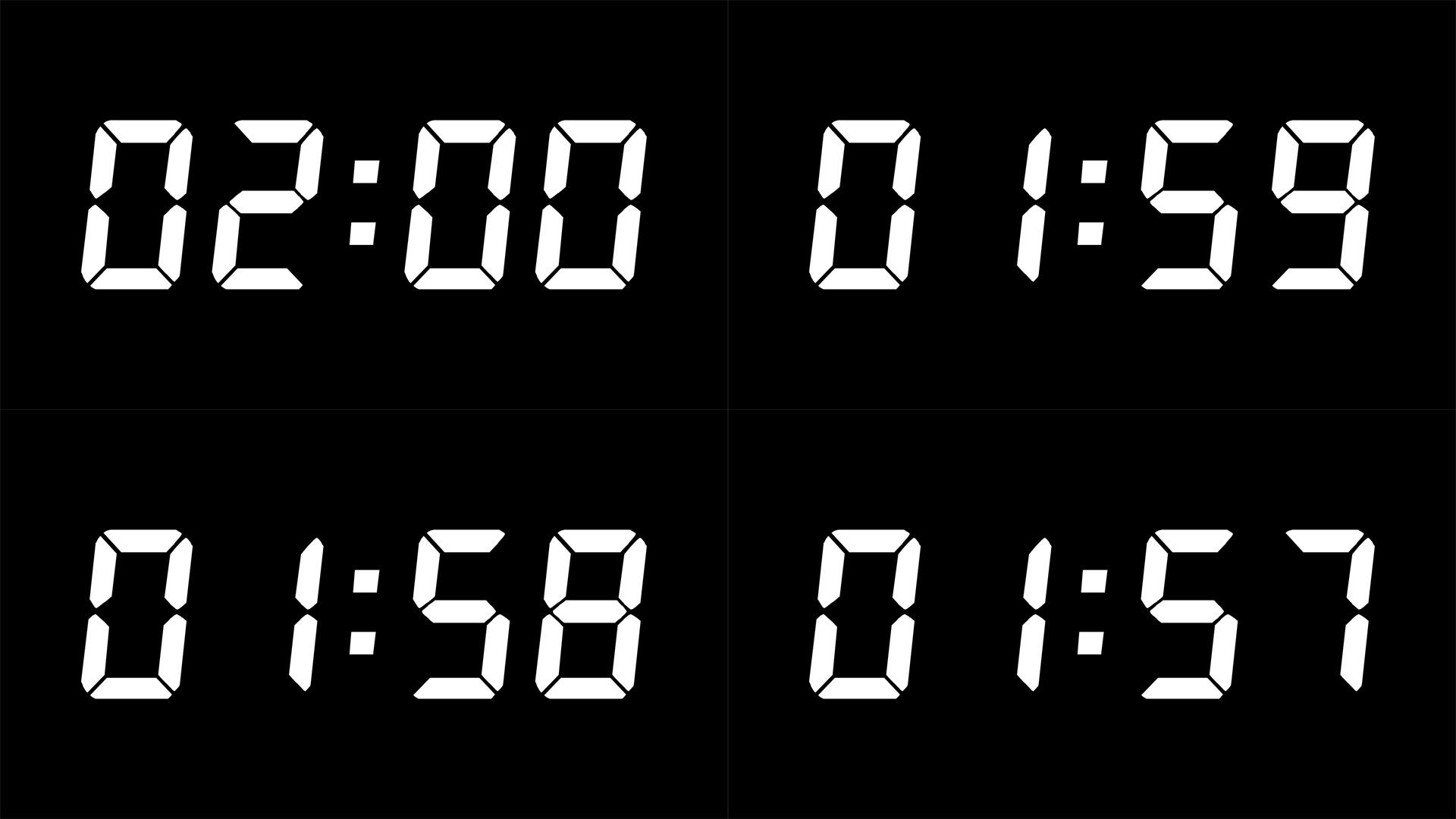 带alpha通道2分钟倒计时数字时间