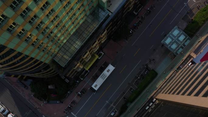 上海外滩黄浦江城市航拍