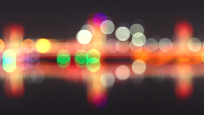 城市亮化工程霓虹灯闪烁光斑灯光光晕光点