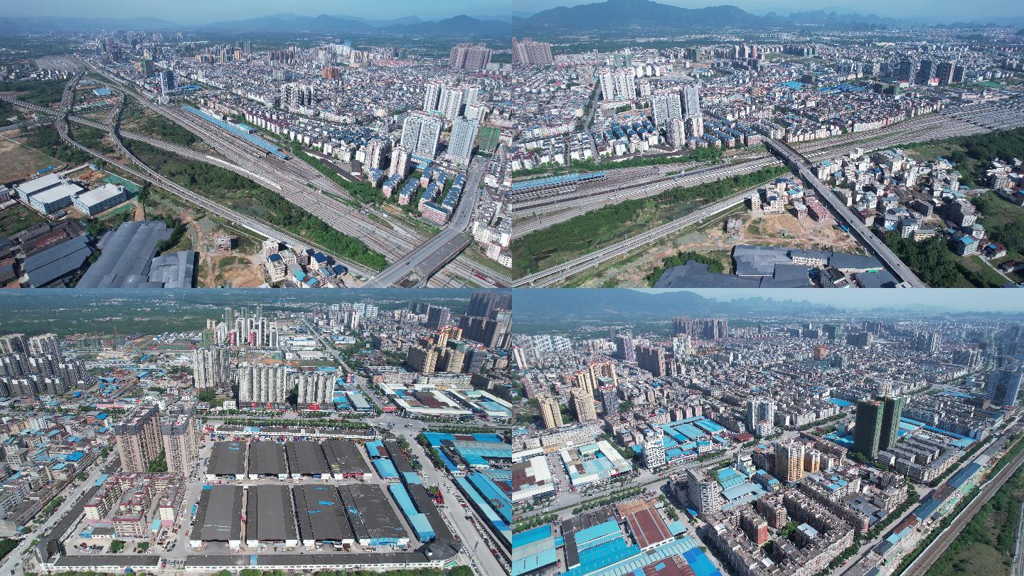 桂林八里街城市建筑交通多镜头最新