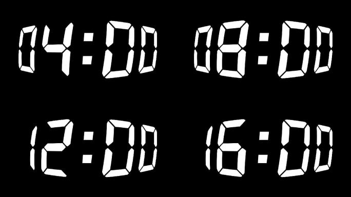 球形24小时快速计时数字时间变化视频素材