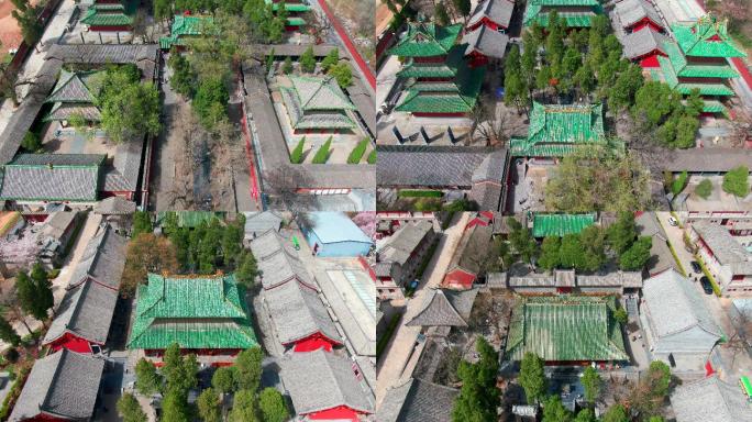航拍河南嵩山少林寺4K