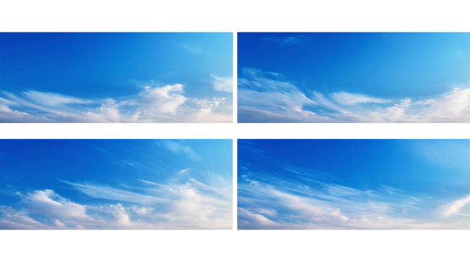 【宽屏天空】蓝天白云轻薄云层超级天空