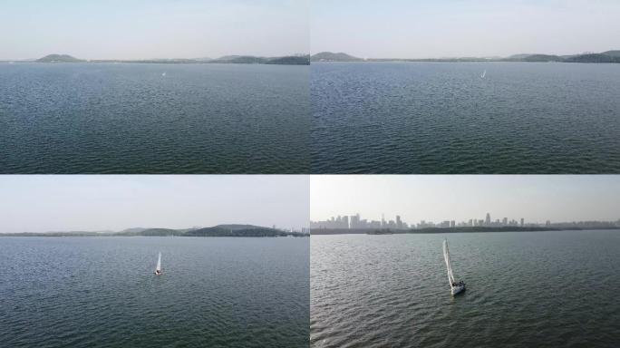 4k东湖帆船航拍