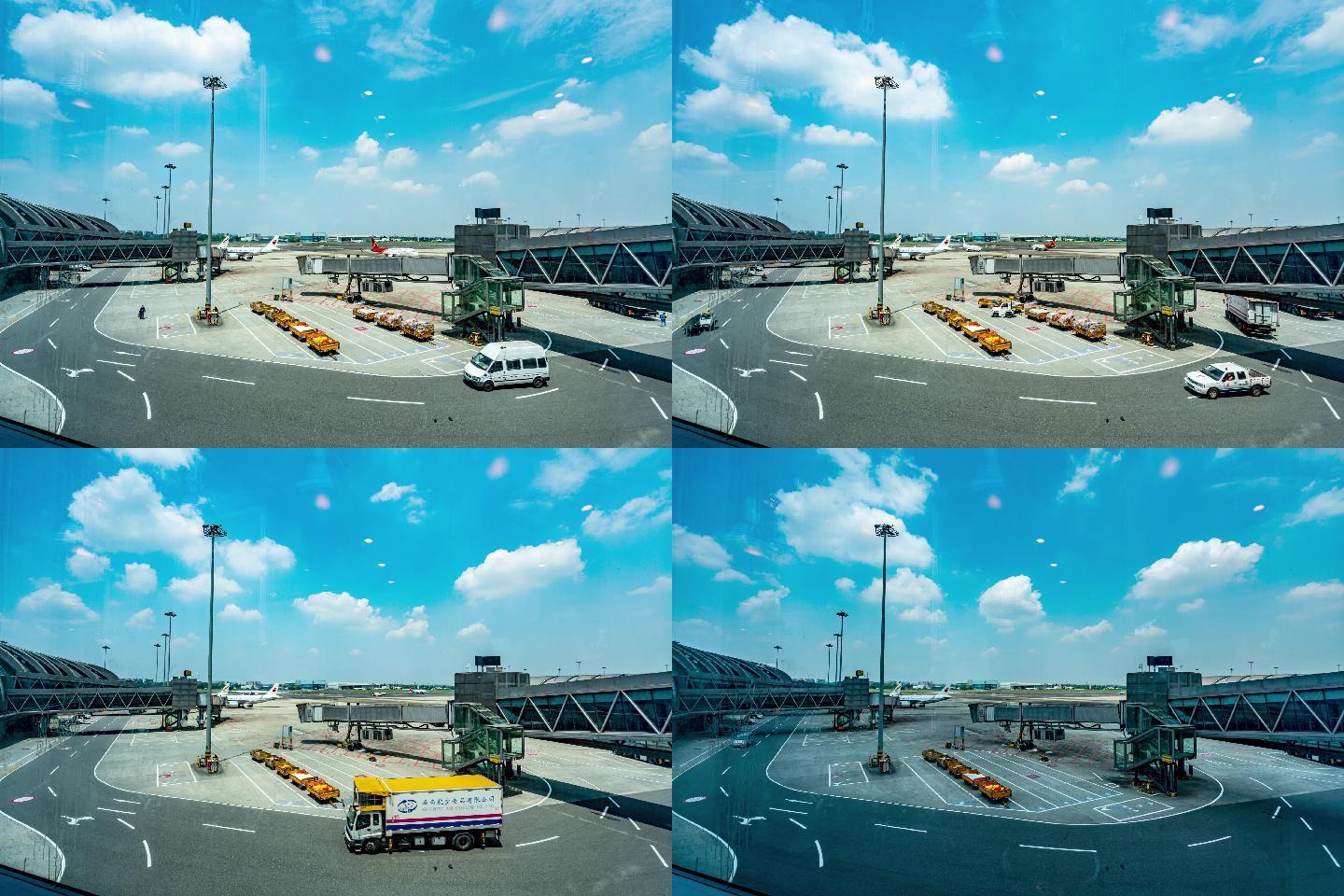 4K成都双流国际机场航站楼候机楼延时摄影