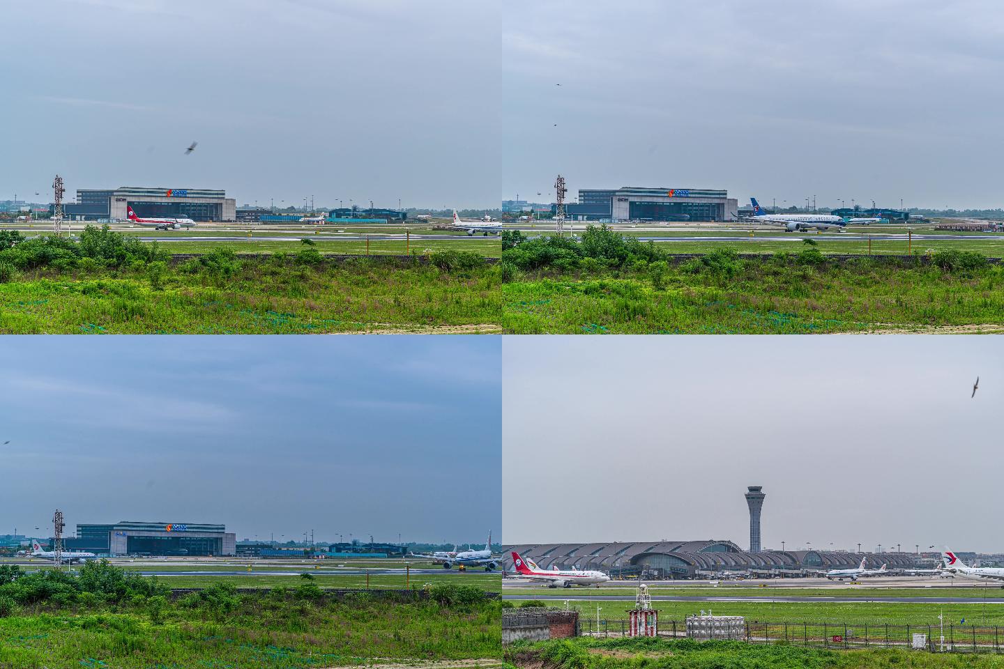 成都双流国际机场停机坪延时摄影4K