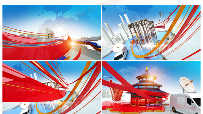 013新闻直播栏目片头AE+C4D工程