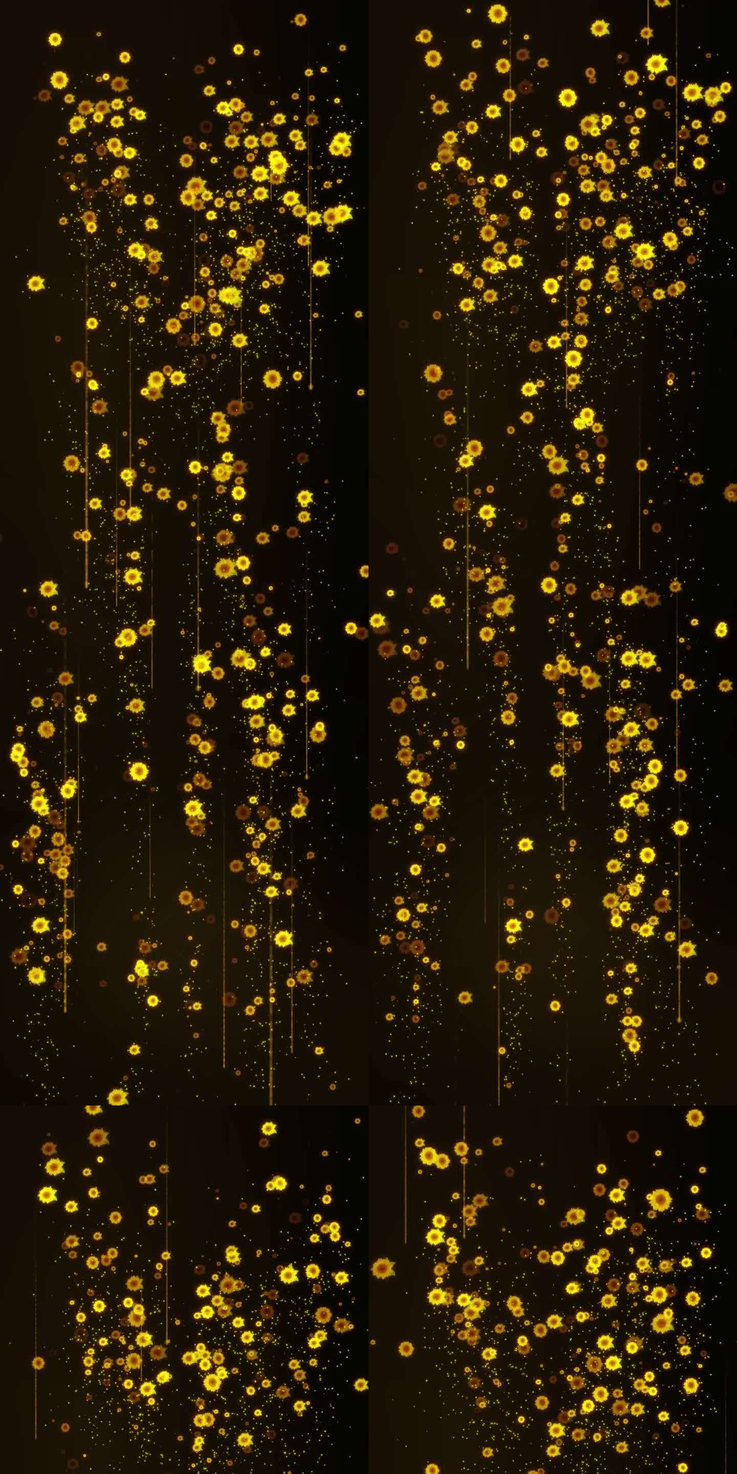 【竖屏】金色粒子花-1