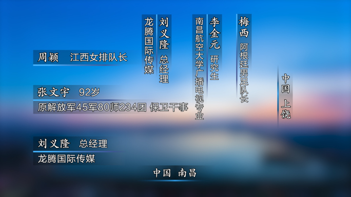 纪录片新闻专题宣传频道节目人名字幕条