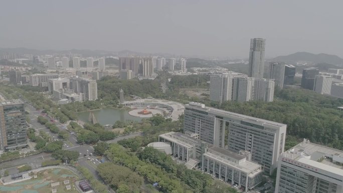 广州市黄埔区科学广场科学大道航拍