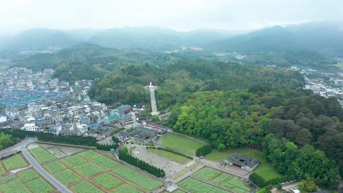 龙岩古田会议4k航拍