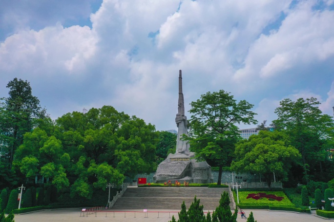 广州起义烈士陵园纪念碑延时
