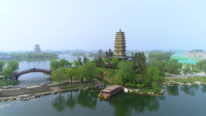 陕西西安渼陂湖风景