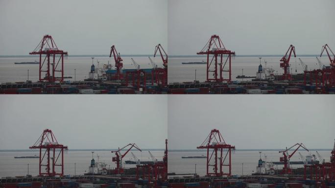 港口货轮运输拍摄