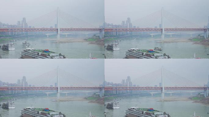 重庆渝中区朝天门码头4K延时摄影