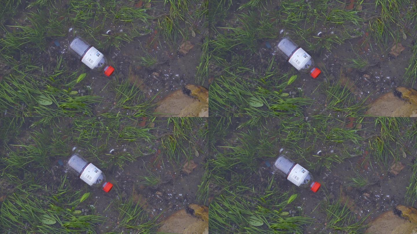 水面垃圾塑料瓶环境污染