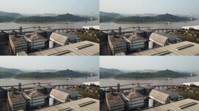 长江沿岸工厂储罐工业园区企业码头趸船