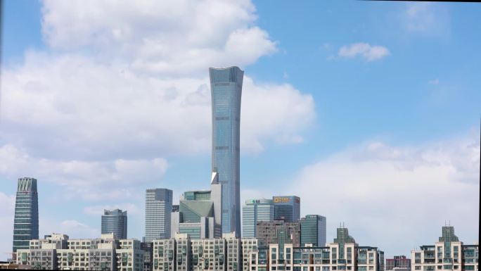 北京地标建筑中国尊延时拍摄商务企业