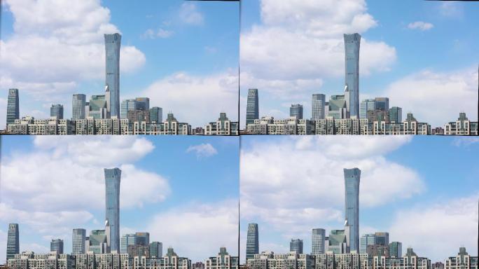 北京地标建筑中国尊延时拍摄商务企业