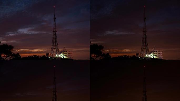 夜幕下的白玉山电视塔