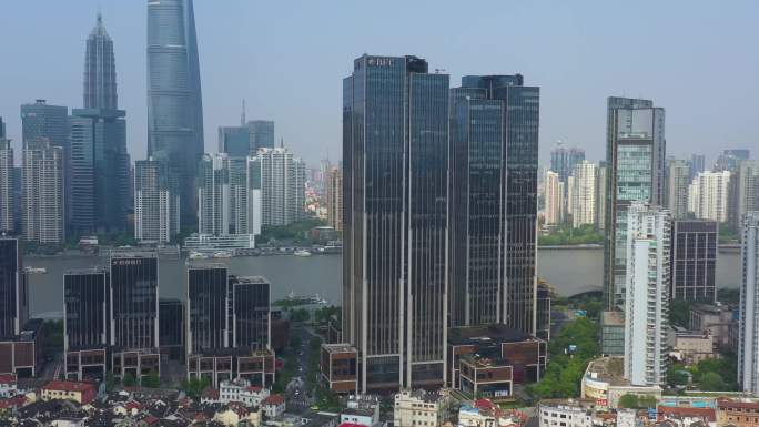 上海外滩枫泾BFC外滩金融中心城市航拍