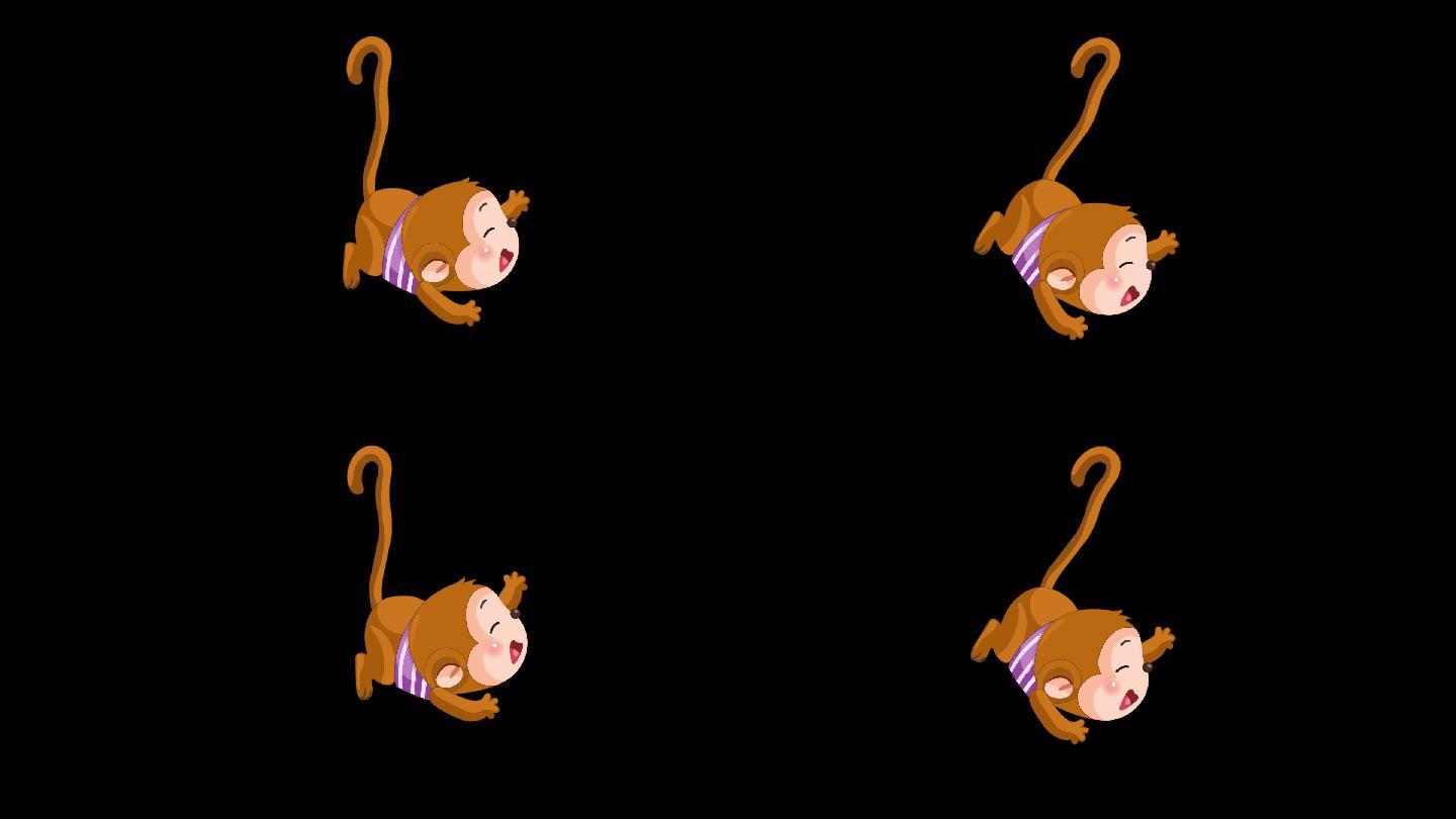 猴子悬挂-带透明通道
