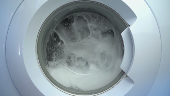 洗衣机滚筒洗衣机自动清洁洗衣店洗衣液泡沫