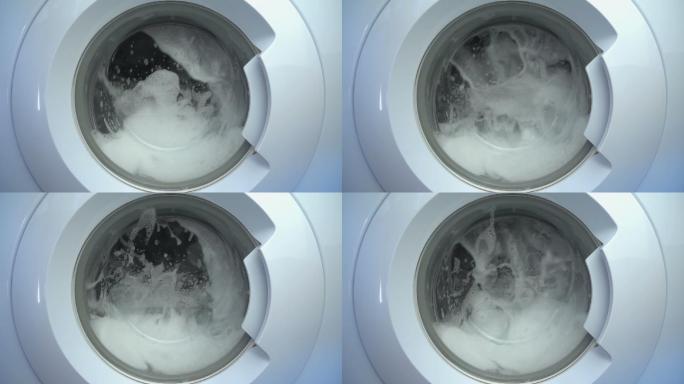 洗衣机滚筒洗衣机自动清洁洗衣店洗衣液泡沫