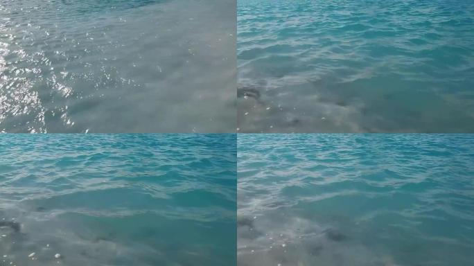 湖面水面水波纹波光粼粼风吹水面视频素材