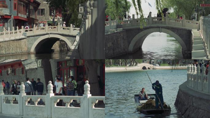 【4K】北京什刹海银锭桥-日景环境