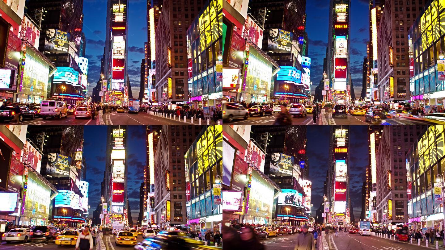 纽约时代广场延时摄影