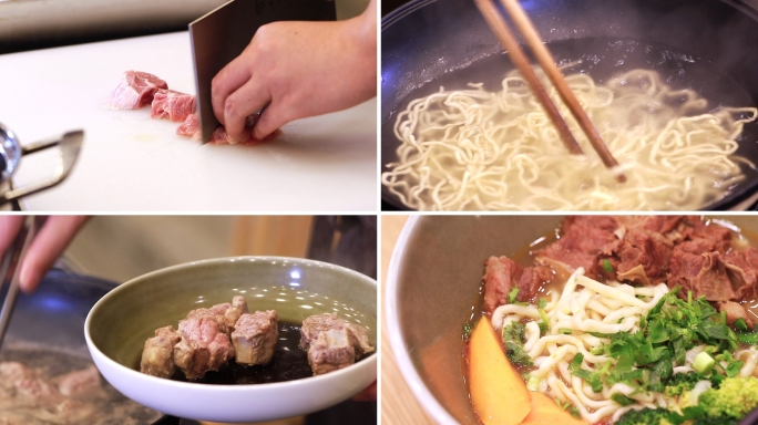 牛肉面制作过程